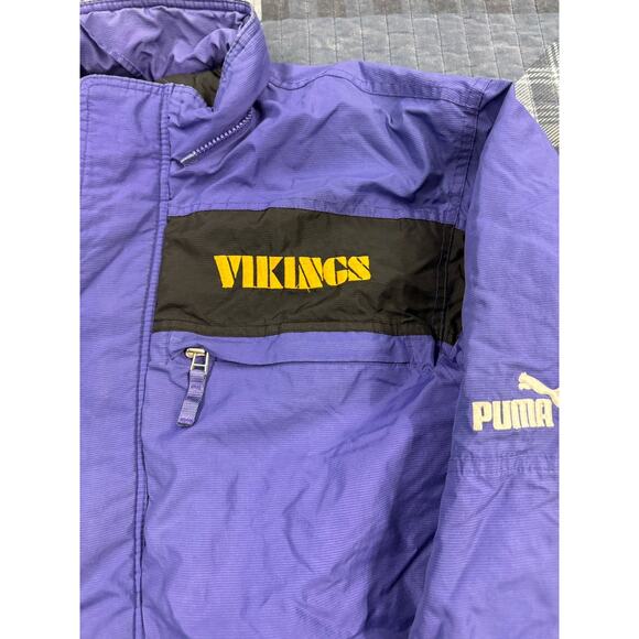 Vintage 1990s Puma Starter‎ Jacket NFL Minnesota Vikings Jacket Men’s Size M - Picture 4 of 7